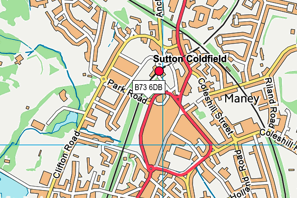 B73 6DB map - OS VectorMap District (Ordnance Survey)