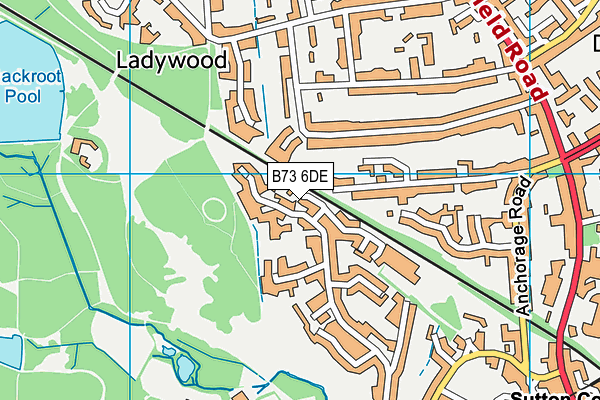 B73 6DE map - OS VectorMap District (Ordnance Survey)