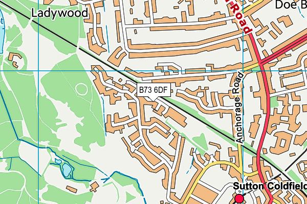 B73 6DF map - OS VectorMap District (Ordnance Survey)