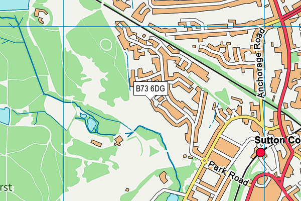 B73 6DG map - OS VectorMap District (Ordnance Survey)
