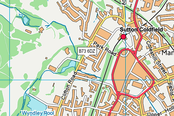 B73 6DZ map - OS VectorMap District (Ordnance Survey)