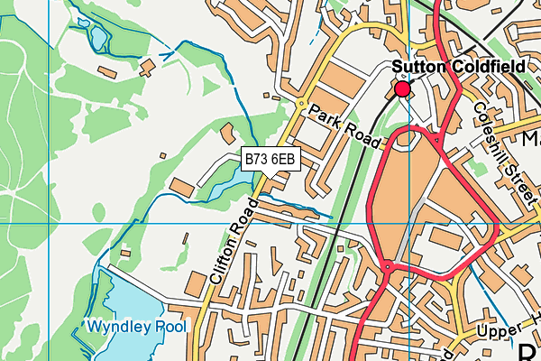 Wyndley Leisure Centre map (B73 6EB) - OS VectorMap District (Ordnance Survey)