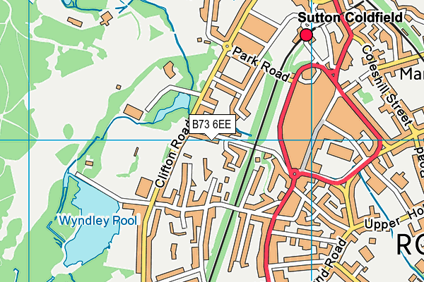 B73 6EE map - OS VectorMap District (Ordnance Survey)