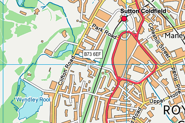 B73 6EF map - OS VectorMap District (Ordnance Survey)