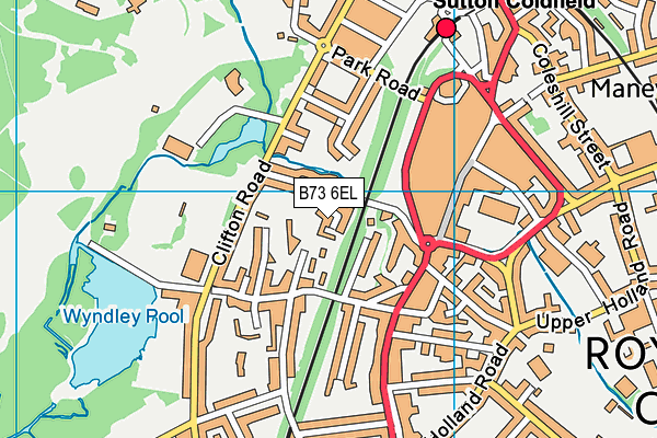 B73 6EL map - OS VectorMap District (Ordnance Survey)