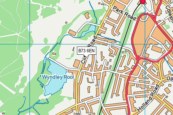 B73 6EN map - OS VectorMap District (Ordnance Survey)