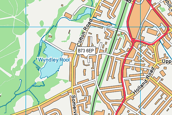 B73 6EP map - OS VectorMap District (Ordnance Survey)