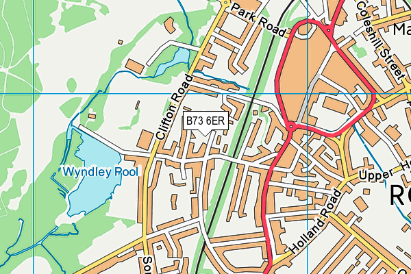 B73 6ER map - OS VectorMap District (Ordnance Survey)