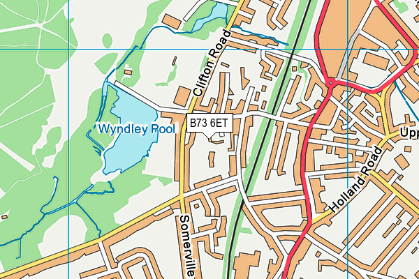 B73 6ET map - OS VectorMap District (Ordnance Survey)