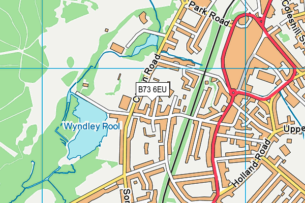 B73 6EU map - OS VectorMap District (Ordnance Survey)