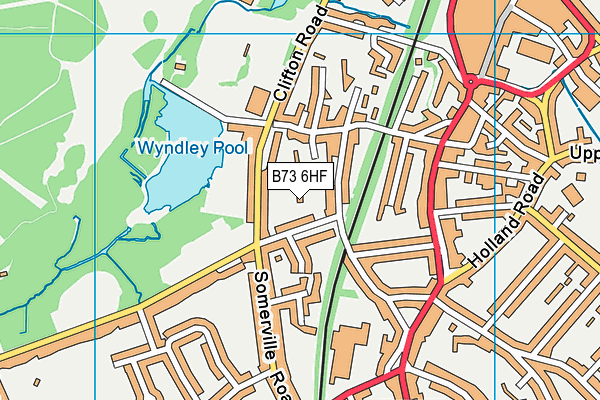 B73 6HF map - OS VectorMap District (Ordnance Survey)