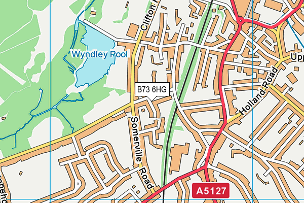 B73 6HG map - OS VectorMap District (Ordnance Survey)