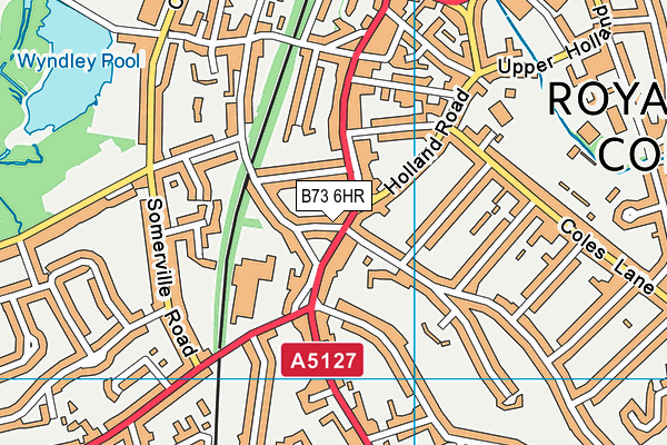 B73 6HR map - OS VectorMap District (Ordnance Survey)