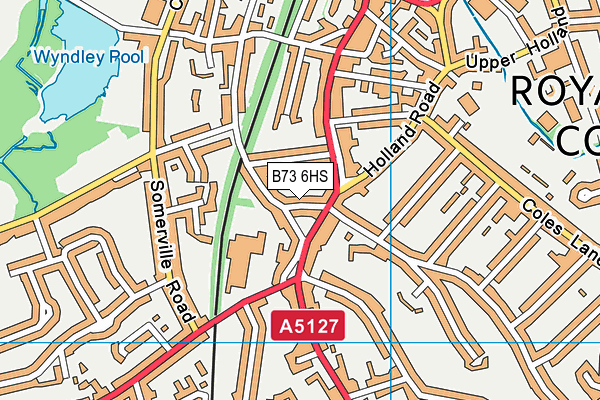 B73 6HS map - OS VectorMap District (Ordnance Survey)