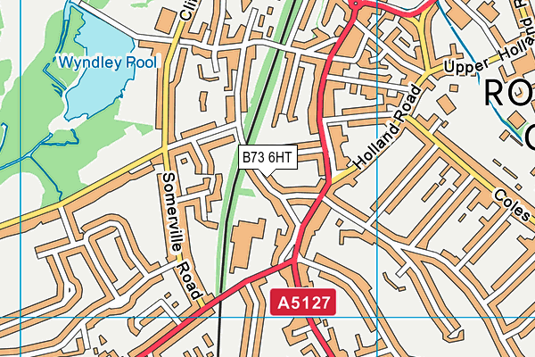 B73 6HT map - OS VectorMap District (Ordnance Survey)