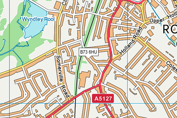 B73 6HU map - OS VectorMap District (Ordnance Survey)