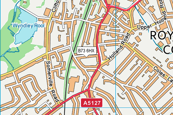 B73 6HX map - OS VectorMap District (Ordnance Survey)