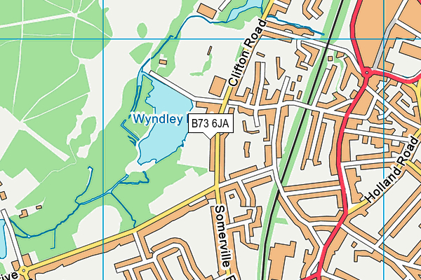 B73 6JA map - OS VectorMap District (Ordnance Survey)