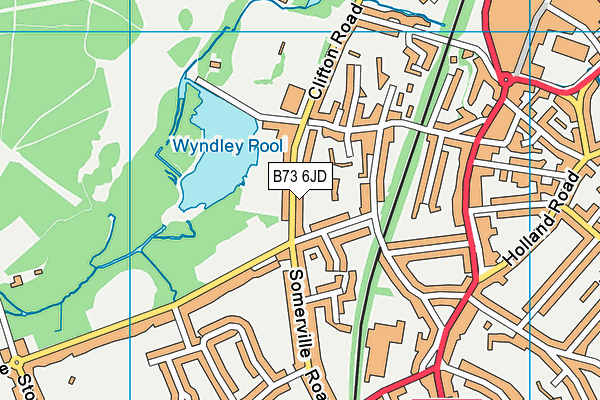 B73 6JD map - OS VectorMap District (Ordnance Survey)