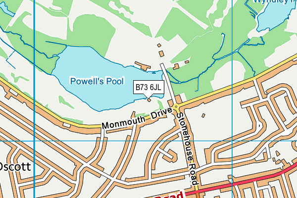 B73 6JL map - OS VectorMap District (Ordnance Survey)