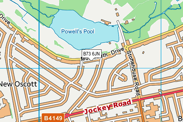 B73 6JN map - OS VectorMap District (Ordnance Survey)