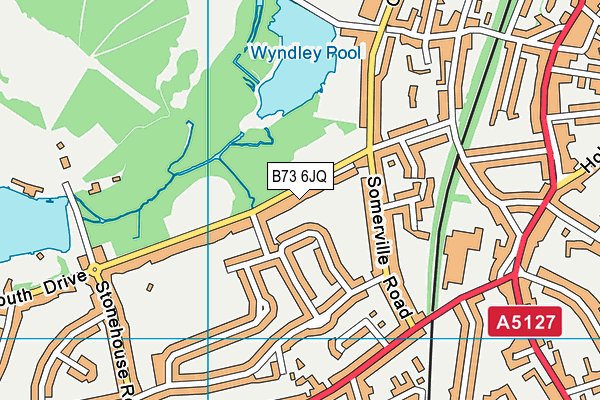 B73 6JQ map - OS VectorMap District (Ordnance Survey)