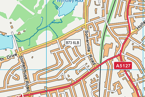 B73 6LB map - OS VectorMap District (Ordnance Survey)