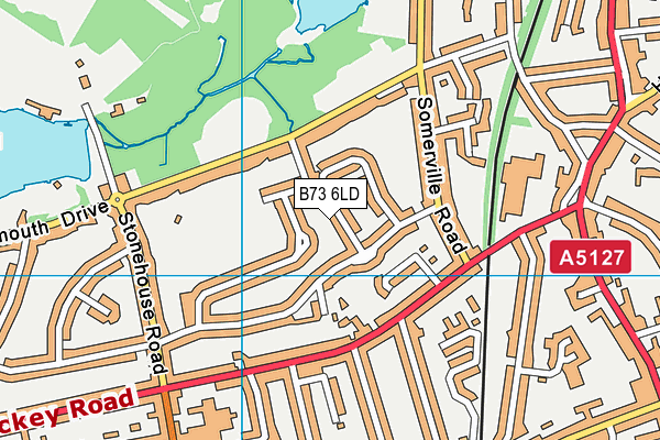B73 6LD map - OS VectorMap District (Ordnance Survey)