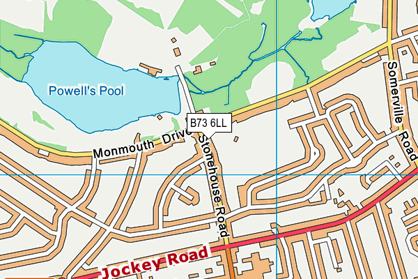 B73 6LL map - OS VectorMap District (Ordnance Survey)