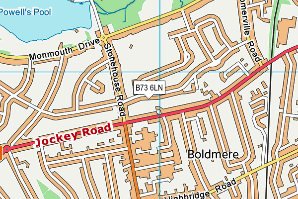 B73 6LN map - OS VectorMap District (Ordnance Survey)