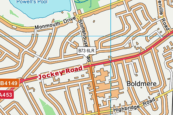 B73 6LR map - OS VectorMap District (Ordnance Survey)