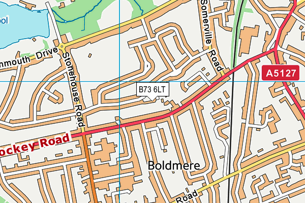 B73 6LT map - OS VectorMap District (Ordnance Survey)