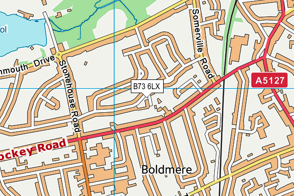 B73 6LX map - OS VectorMap District (Ordnance Survey)