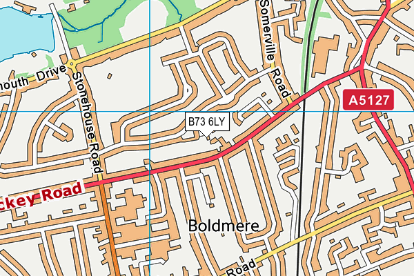 B73 6LY map - OS VectorMap District (Ordnance Survey)