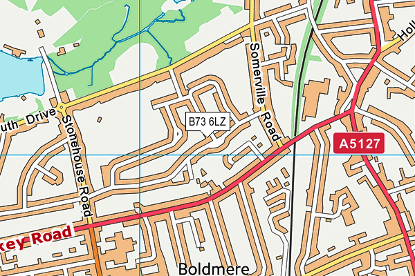 B73 6LZ map - OS VectorMap District (Ordnance Survey)