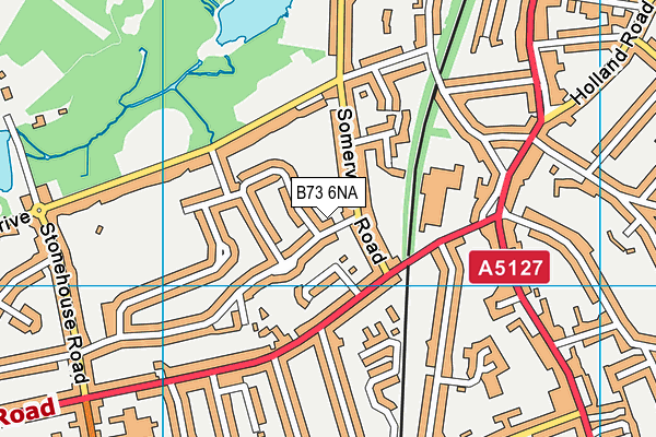 B73 6NA map - OS VectorMap District (Ordnance Survey)