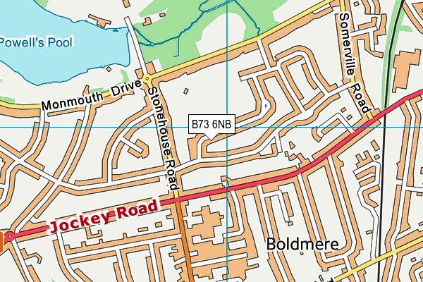 B73 6NB map - OS VectorMap District (Ordnance Survey)