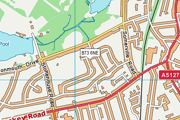B73 6NE map - OS VectorMap District (Ordnance Survey)
