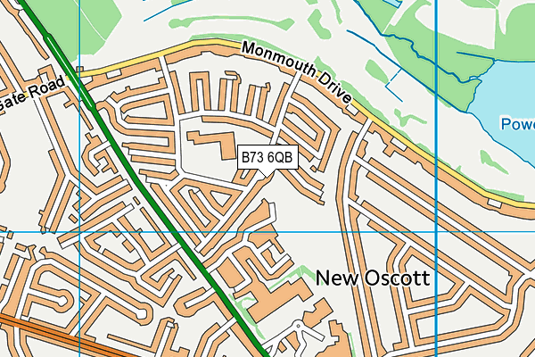 B73 6QB map - OS VectorMap District (Ordnance Survey)