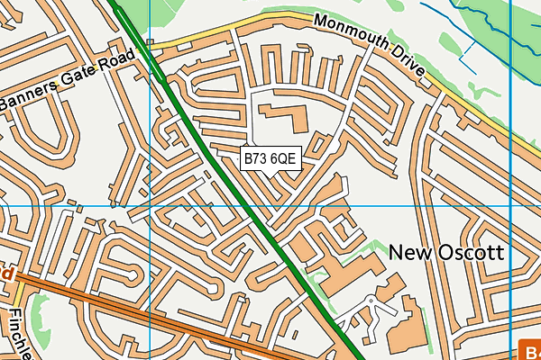 B73 6QE map - OS VectorMap District (Ordnance Survey)