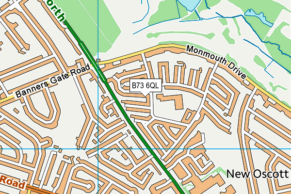 B73 6QL map - OS VectorMap District (Ordnance Survey)