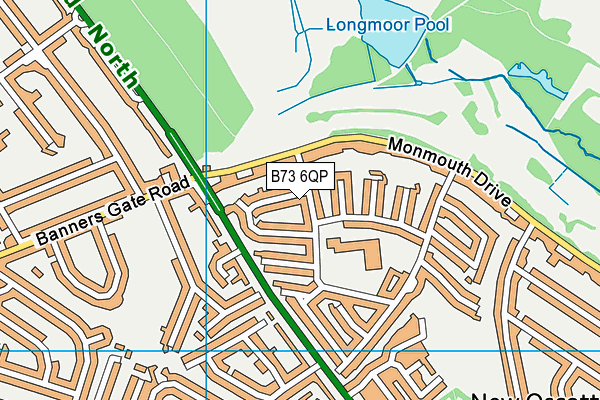 B73 6QP map - OS VectorMap District (Ordnance Survey)