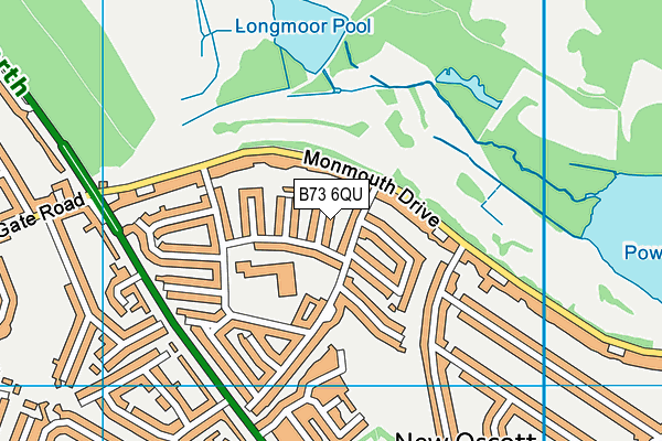 B73 6QU map - OS VectorMap District (Ordnance Survey)