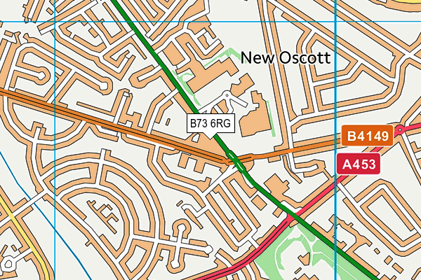B73 6RG map - OS VectorMap District (Ordnance Survey)