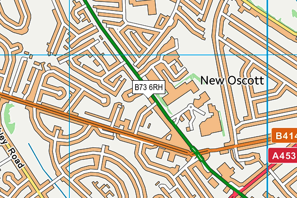 B73 6RH map - OS VectorMap District (Ordnance Survey)