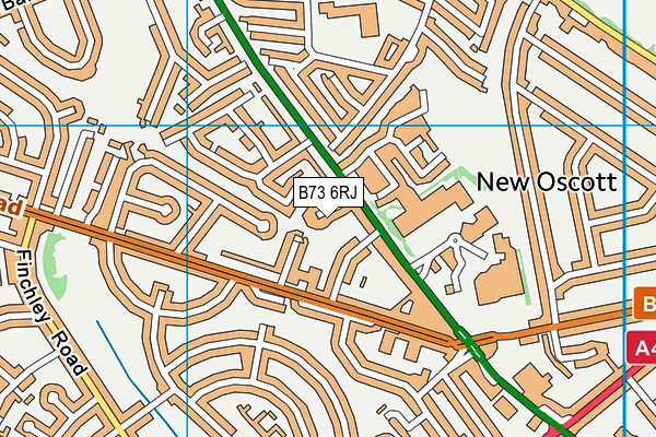 B73 6RJ map - OS VectorMap District (Ordnance Survey)