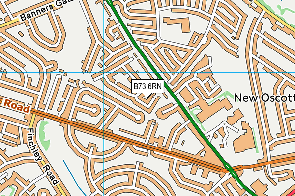 B73 6RN map - OS VectorMap District (Ordnance Survey)