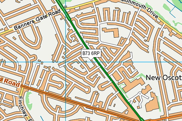 B73 6RP map - OS VectorMap District (Ordnance Survey)