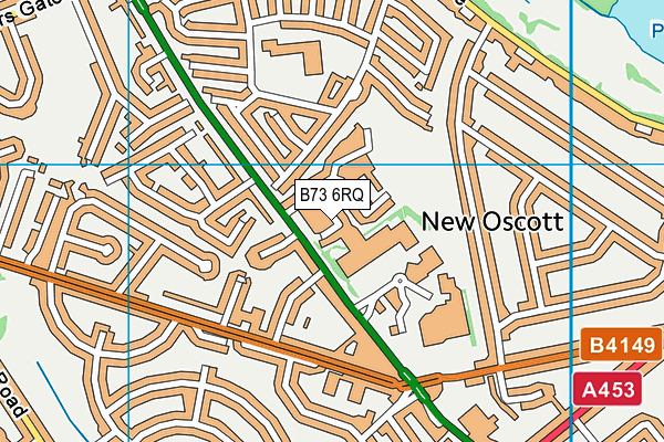 B73 6RQ map - OS VectorMap District (Ordnance Survey)