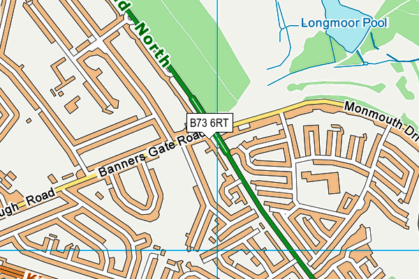 B73 6RT map - OS VectorMap District (Ordnance Survey)